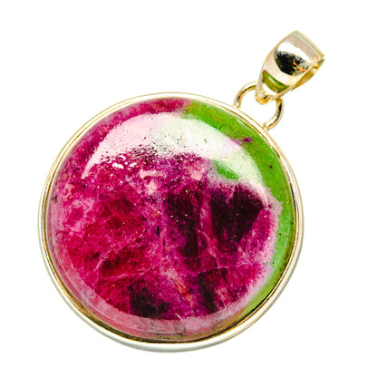 Ruby Zoisite Pendants handcrafted by Ana Silver Co - PD6216