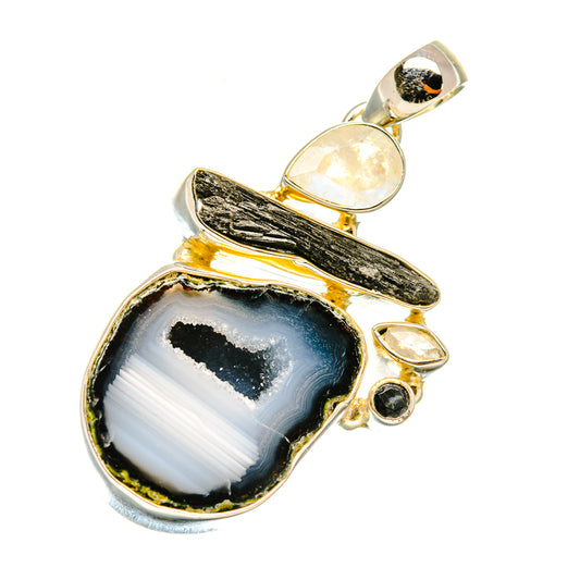 Coconut Geode Druzy Pendants handcrafted by Ana Silver Co - PD6238