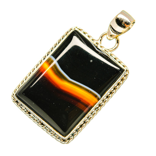 India Agate Pendants handcrafted by Ana Silver Co - PD6275