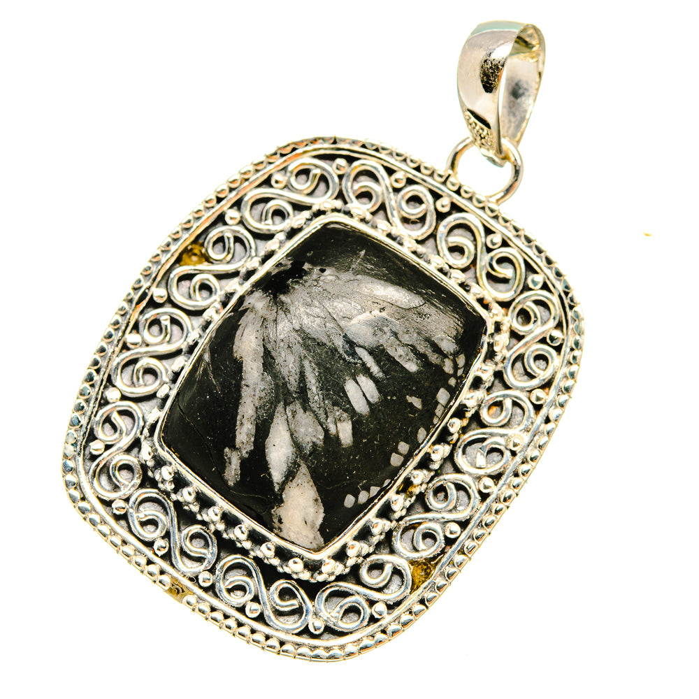 Chrysanthemum Stone Pendants handcrafted by Ana Silver Co - PD6287