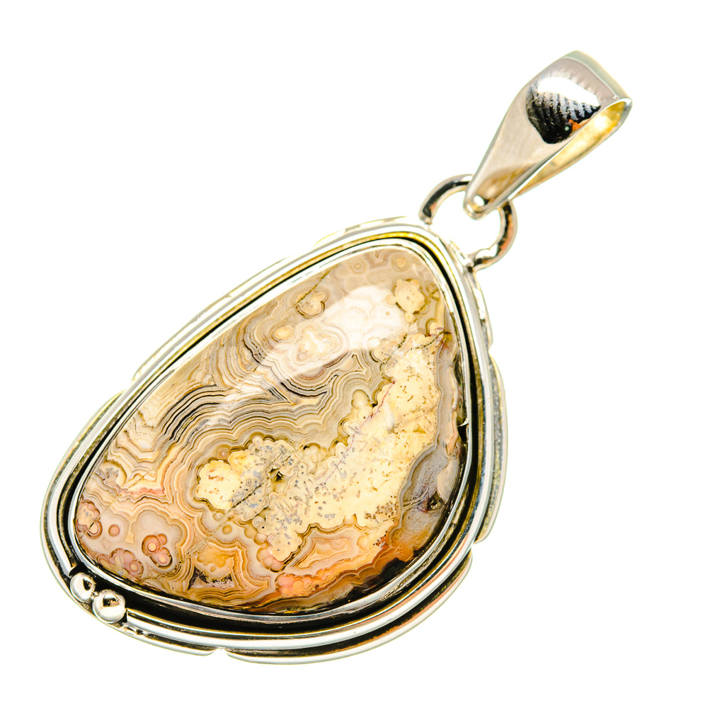 Laguna Lace Agate Pendants handcrafted by Ana Silver Co - PD6348