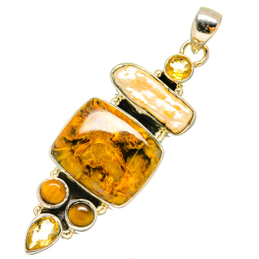 Golden Pietersite Pendants handcrafted by Ana Silver Co - PD6356
