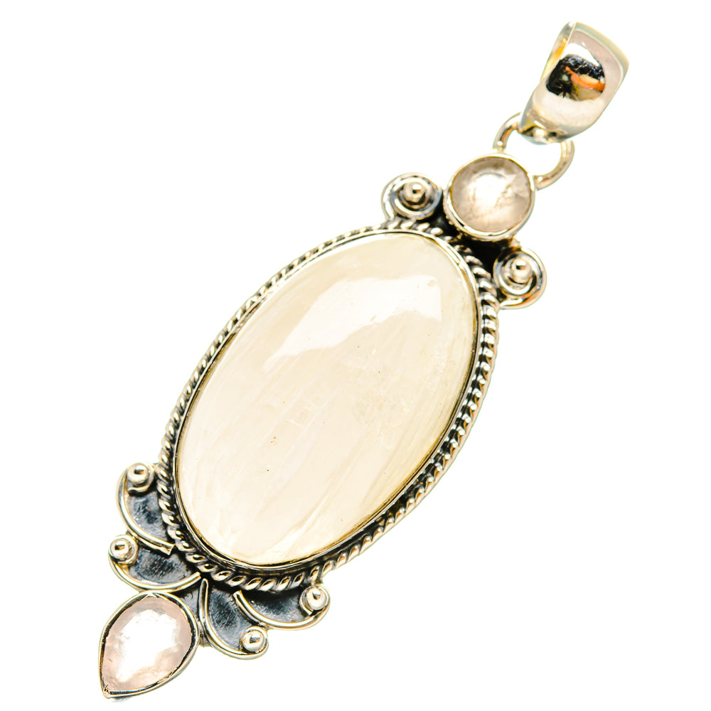 White Scolecite Pendants handcrafted by Ana Silver Co - PD6375
