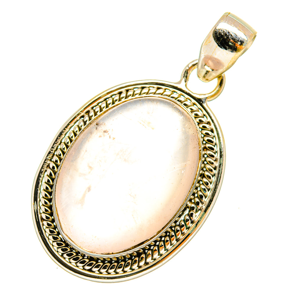 Rose Quartz Pendants handcrafted by Ana Silver Co - PD6385