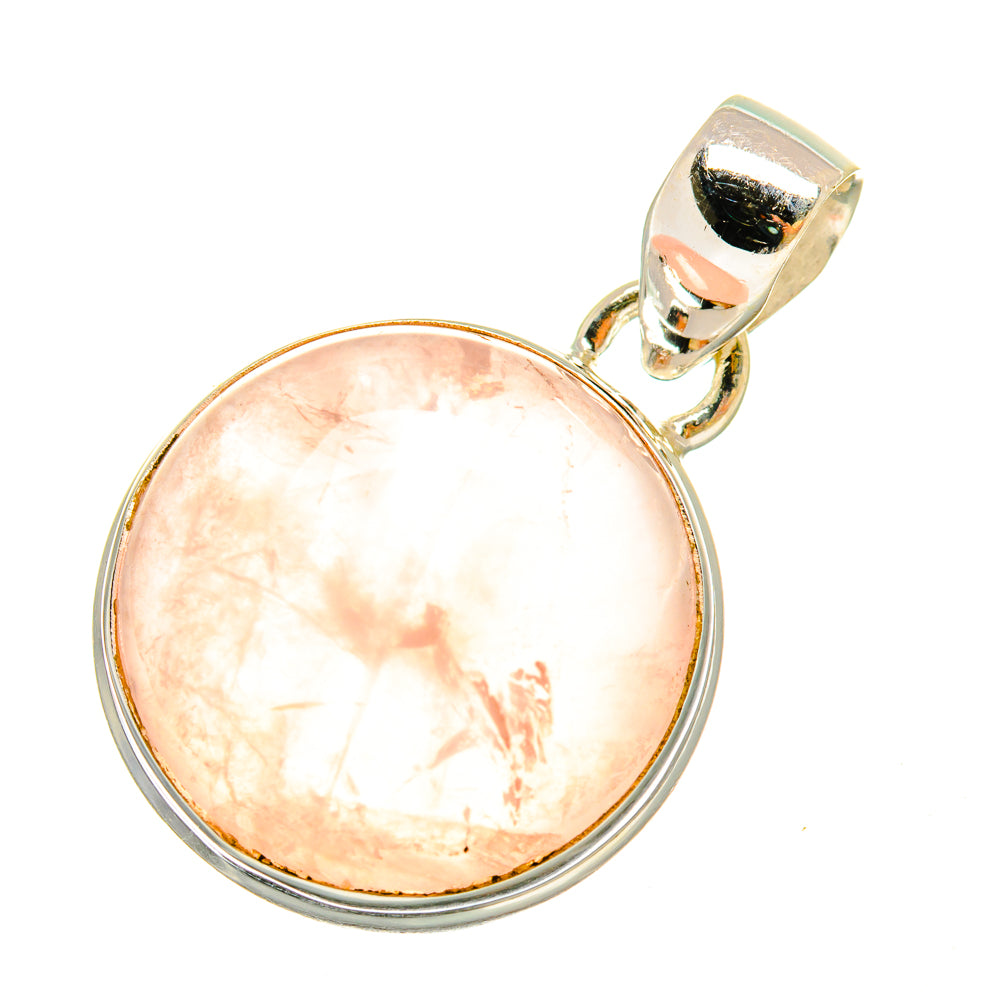 Rose Quartz Pendants handcrafted by Ana Silver Co - PD6387