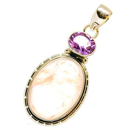 Rose Quartz Pendants handcrafted by Ana Silver Co - PD6388
