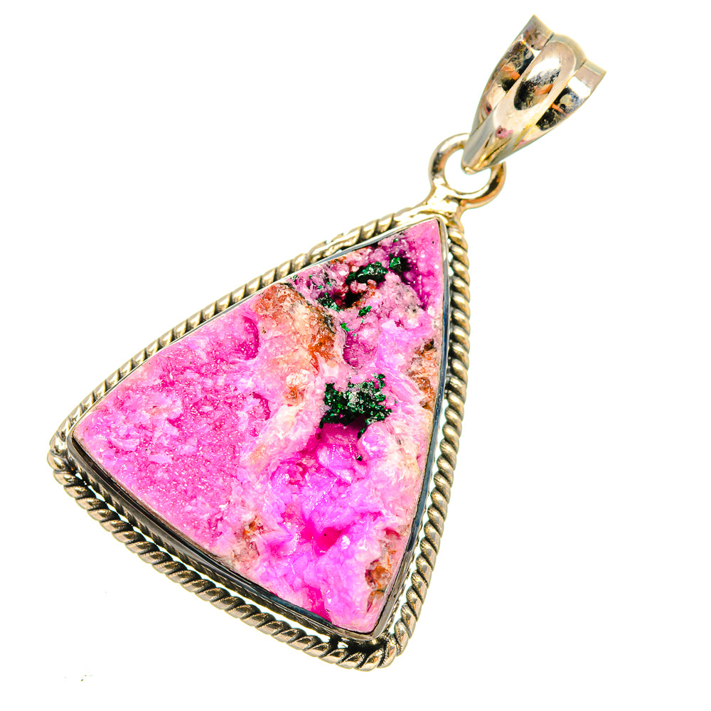 Cobalto Calcite Druzy Pendants handcrafted by Ana Silver Co - PD6393