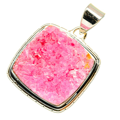 Cobalto Calcite Druzy Pendants handcrafted by Ana Silver Co - PD6394