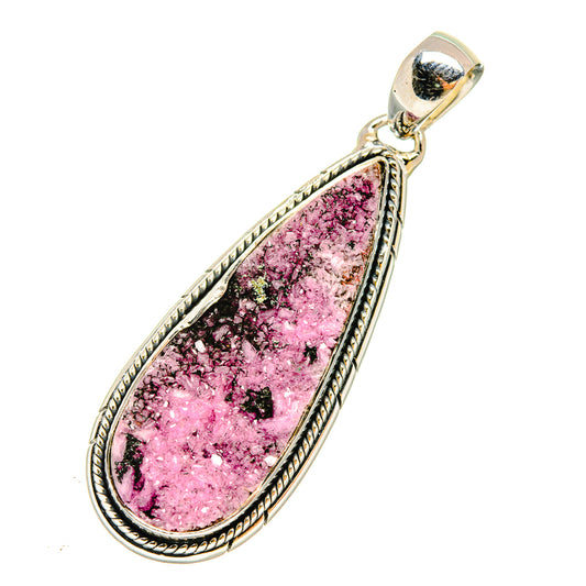 Cobalto Calcite Druzy Pendants handcrafted by Ana Silver Co - PD6396