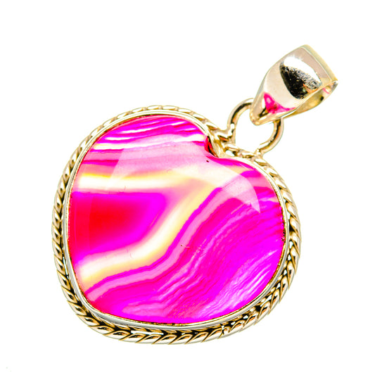 Pink Botswana Agate Pendants handcrafted by Ana Silver Co - PD6397