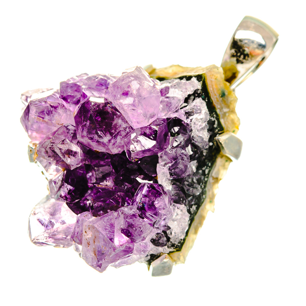 Amethyst Crystal Pendants handcrafted by Ana Silver Co - PD6412
