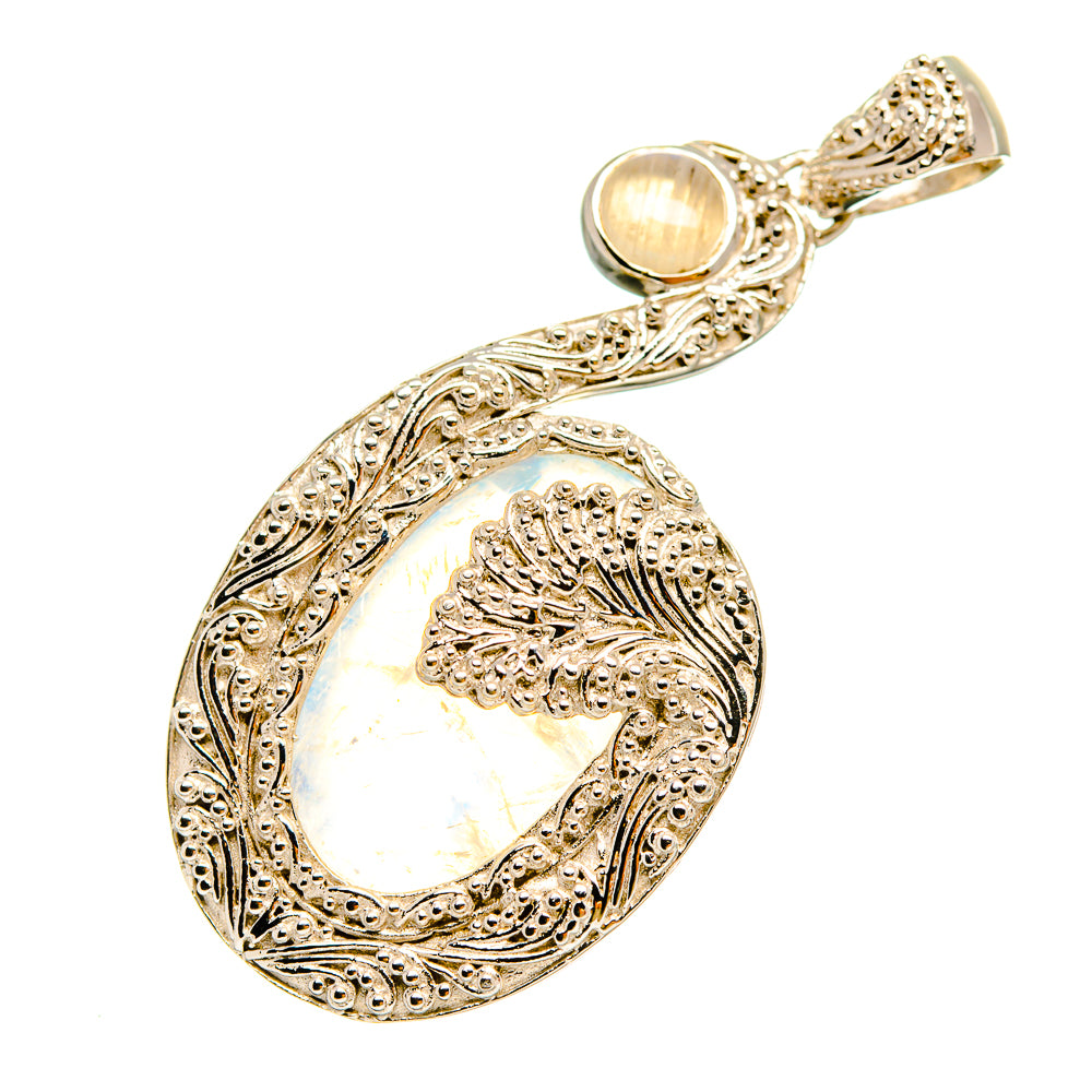 Rainbow Moonstone Pendants handcrafted by Ana Silver Co - PD6417
