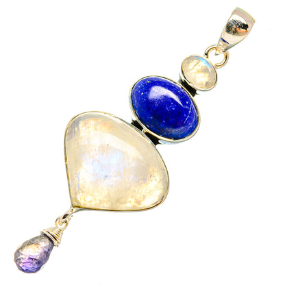 Rainbow Moonstone Pendants handcrafted by Ana Silver Co - PD6420