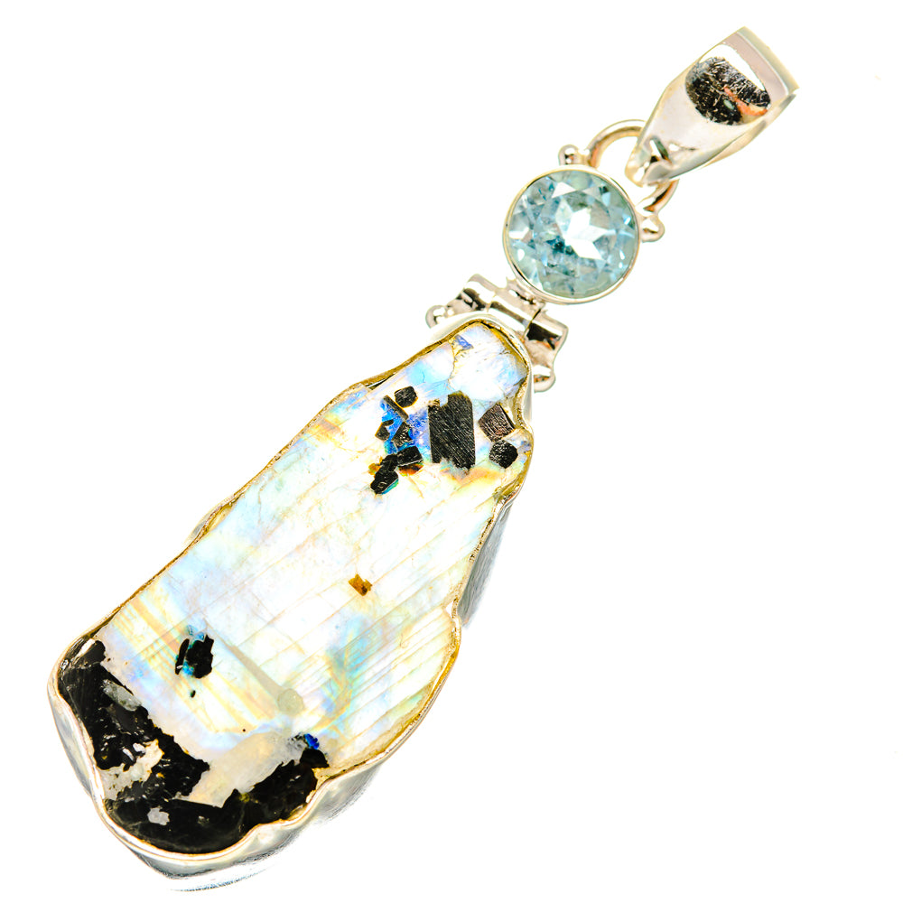 Rainbow Moonstone Pendants handcrafted by Ana Silver Co - PD6422