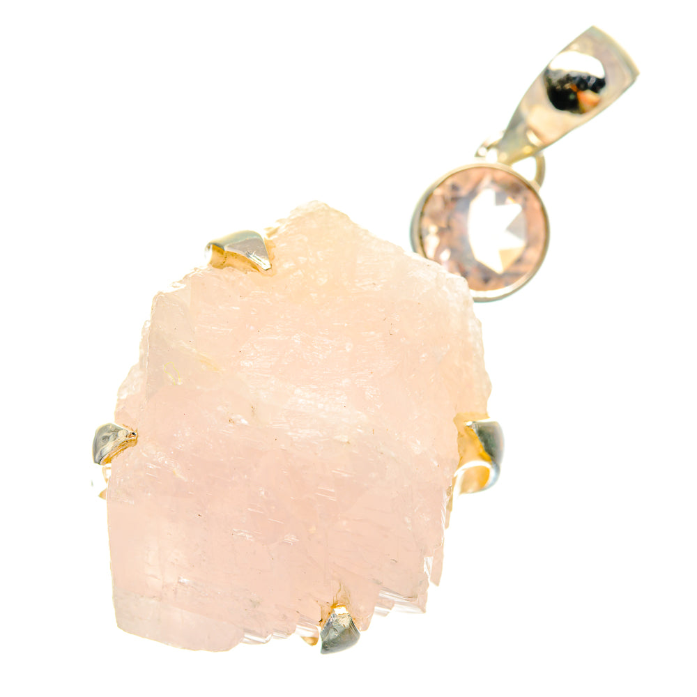 Rose Quartz Pendants handcrafted by Ana Silver Co - PD6467