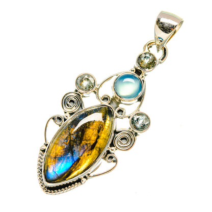 Labradorite Pendants handcrafted by Ana Silver Co - PD6561