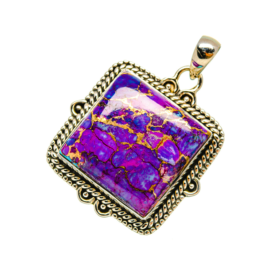 Purple Copper Composite Turquoise Pendants handcrafted by Ana Silver Co - PD6575