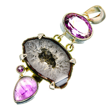 Coconut Geode Druzy Pendants handcrafted by Ana Silver Co - PD6589