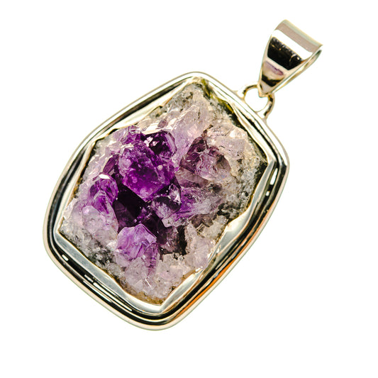 Amethyst Crystal Pendants handcrafted by Ana Silver Co - PD6592