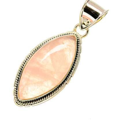 Rose Quartz Pendants handcrafted by Ana Silver Co - PD6607