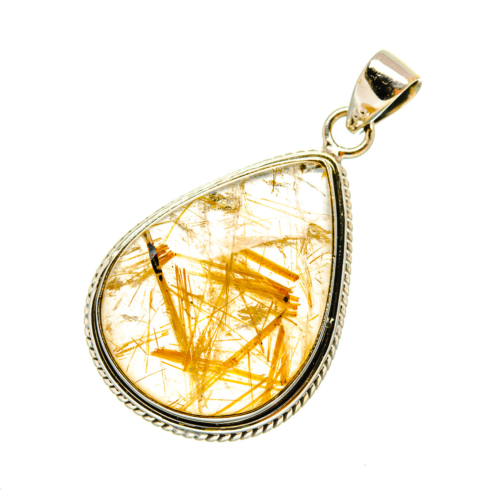 Rutilated Quartz Pendants handcrafted by Ana Silver Co - PD6639