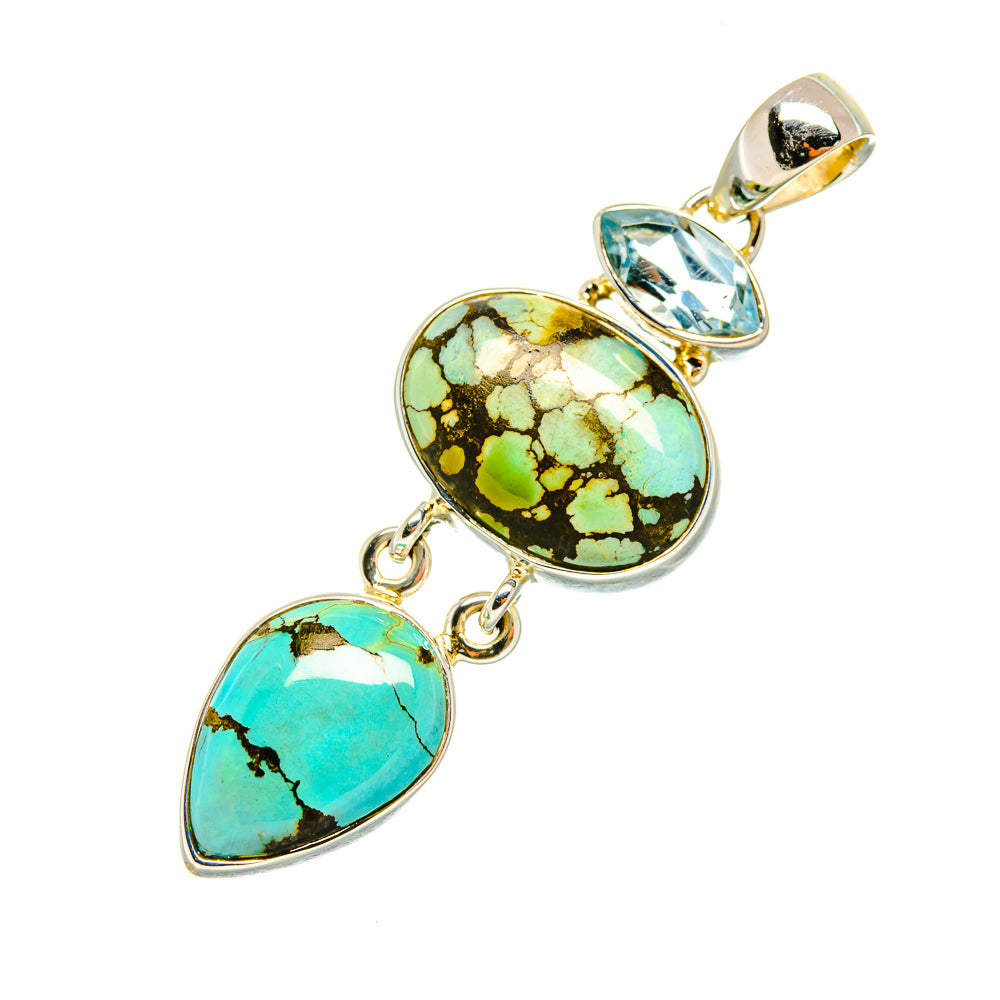 Tibetan Turquoise Pendants handcrafted by Ana Silver Co - PD6659