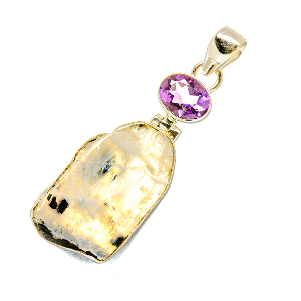 Rainbow Moonstone Pendants handcrafted by Ana Silver Co - PD6663