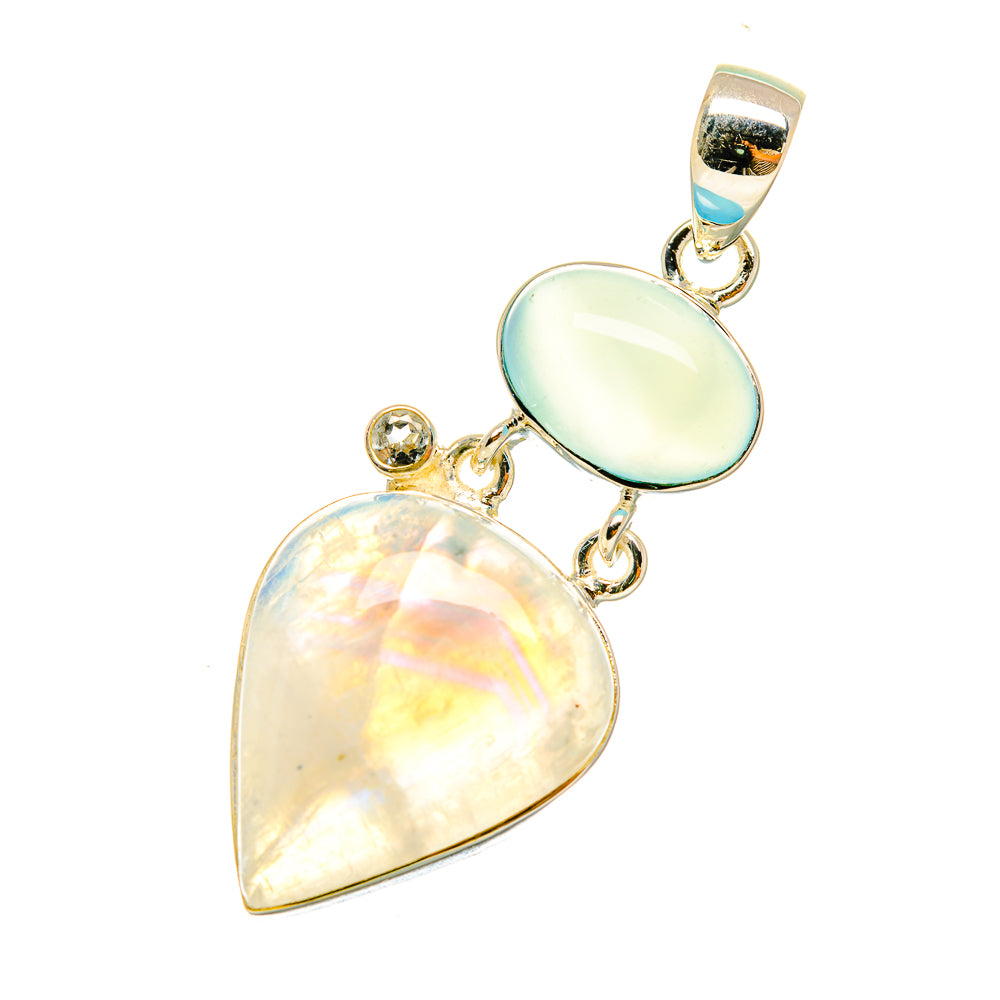 Rainbow Moonstone Pendants handcrafted by Ana Silver Co - PD6676
