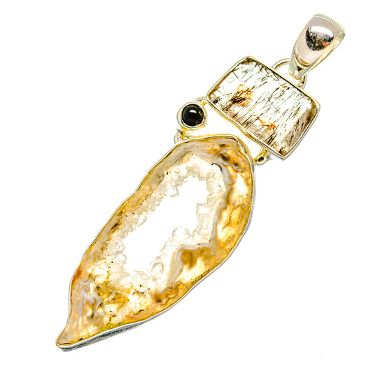 Coconut Geode Druzy Pendants handcrafted by Ana Silver Co - PD6689