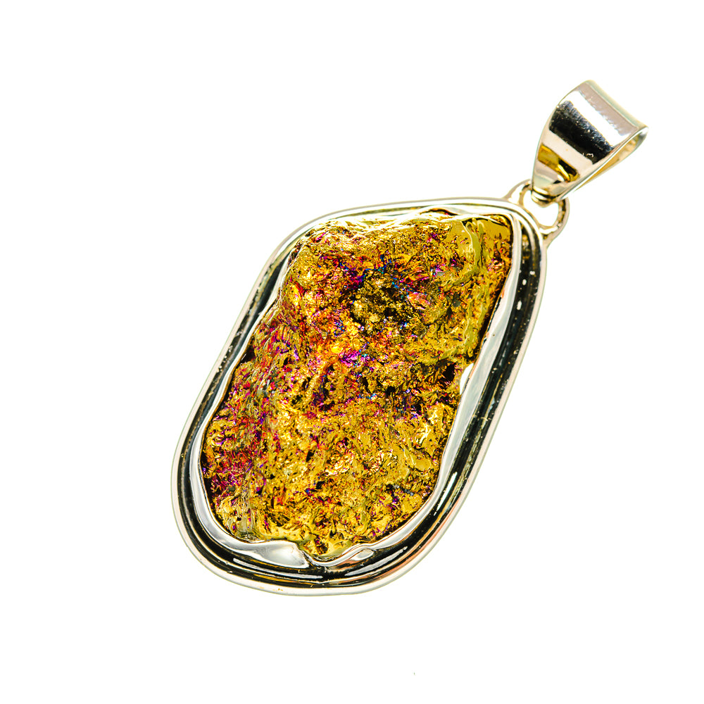 Spectro Pyrite Druzy Pendants handcrafted by Ana Silver Co - PD6691