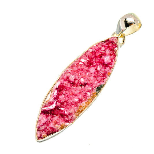 Cobalto Calcite Druzy Pendants handcrafted by Ana Silver Co - PD6701