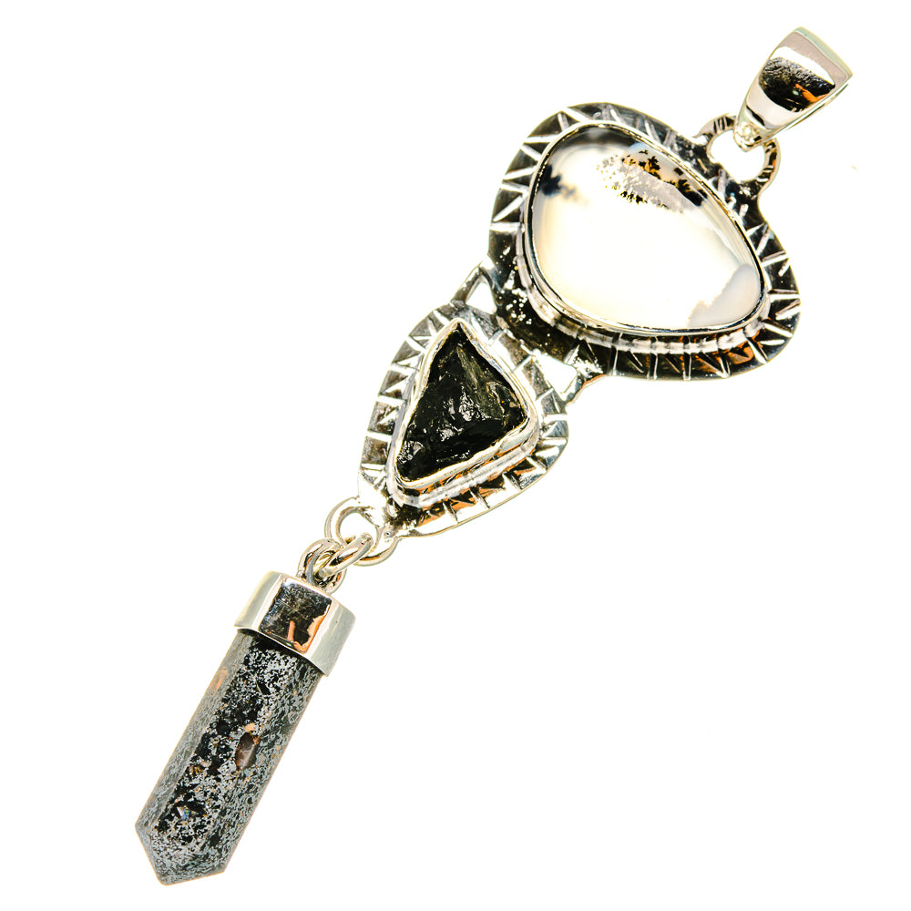 Dendritic Opal Pendants handcrafted by Ana Silver Co - PD6714