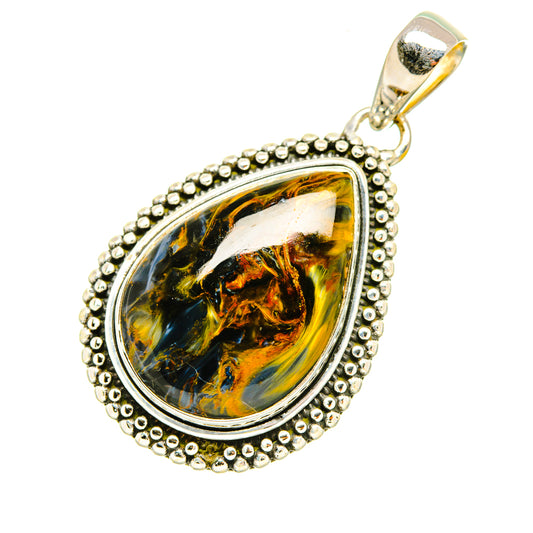 Golden Pietersite Pendants handcrafted by Ana Silver Co - PD6729