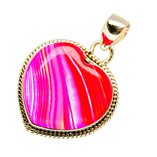 Pink Botswana Agate Pendants handcrafted by Ana Silver Co - PD6735