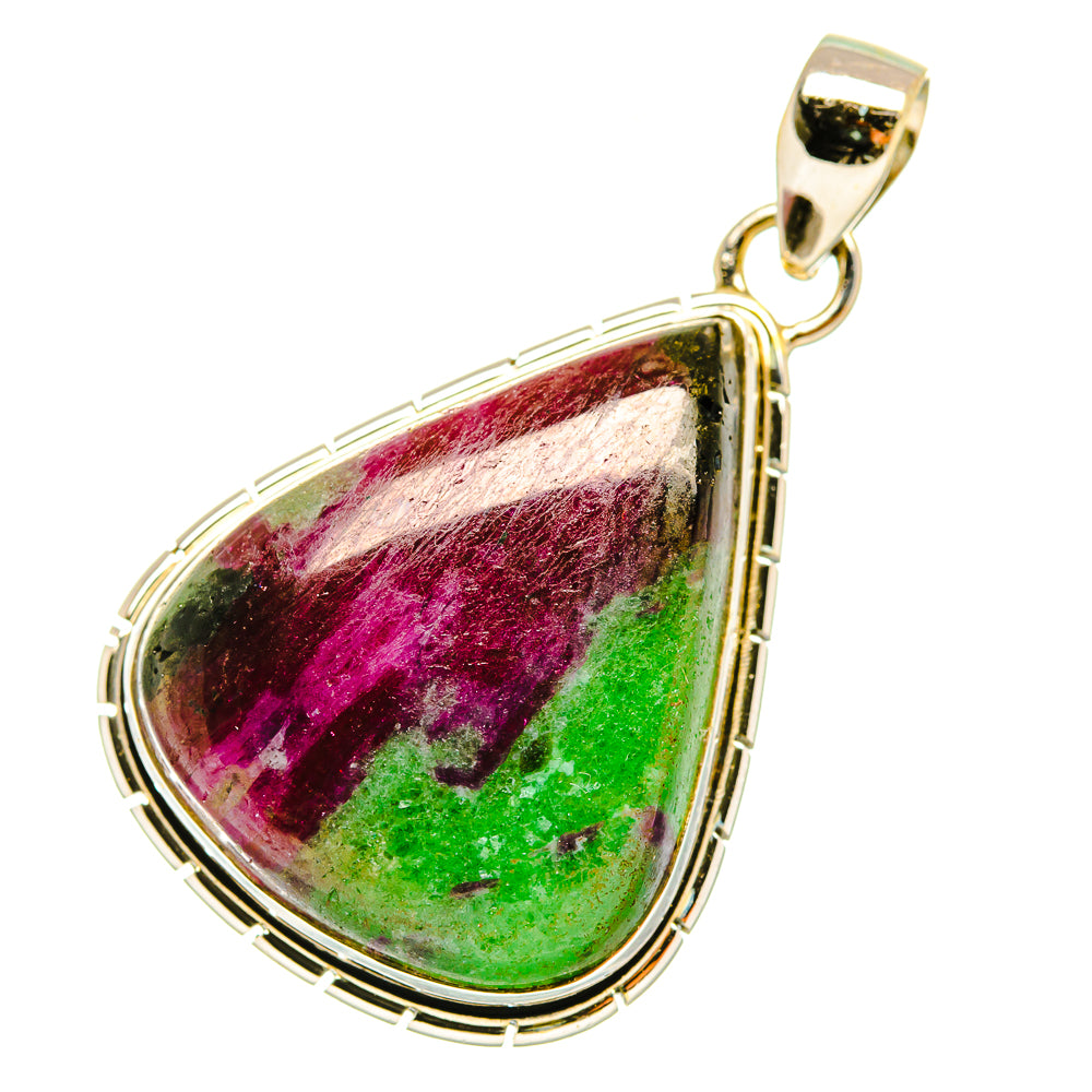Ruby Zoisite Pendants handcrafted by Ana Silver Co - PD6736