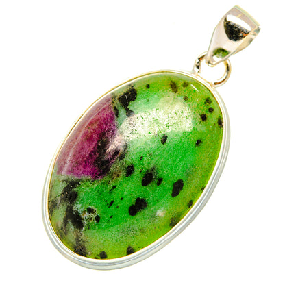 Ruby Zoisite Pendants handcrafted by Ana Silver Co - PD6751