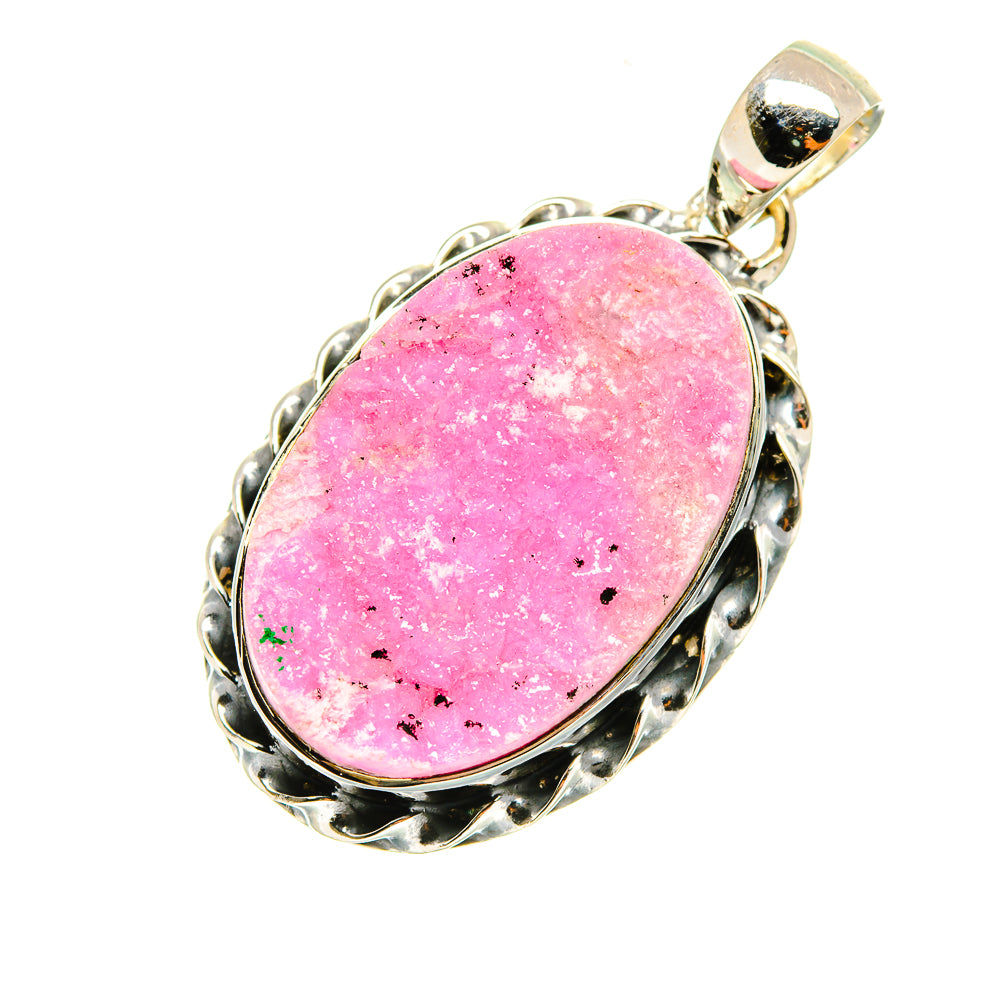 Cobalto Calcite Druzy Pendants handcrafted by Ana Silver Co - PD6758