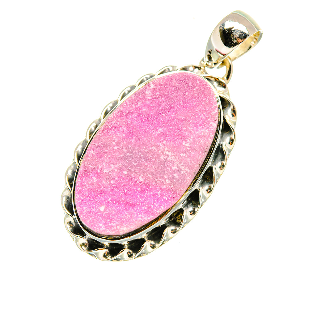 Cobalto Calcite Druzy Pendants handcrafted by Ana Silver Co - PD6759
