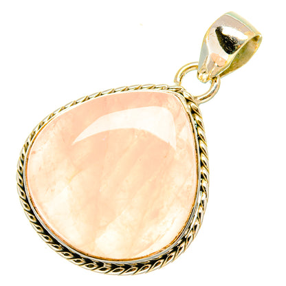 Rose Quartz Pendants handcrafted by Ana Silver Co - PD6788