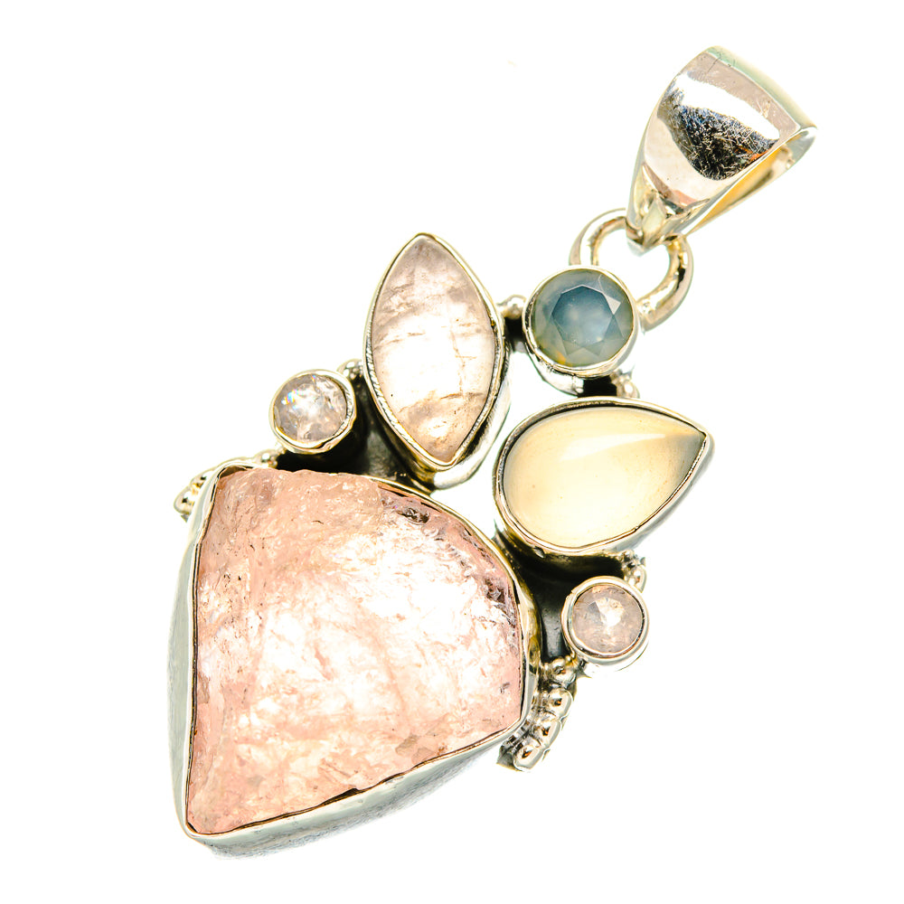 Rose Quartz Pendants handcrafted by Ana Silver Co - PD6826