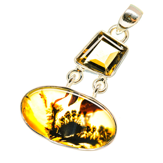 Scenic Dendritic Agate Pendants handcrafted by Ana Silver Co - PD6834