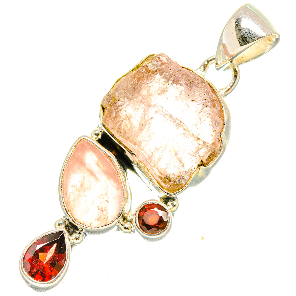 Rose Quartz Pendants handcrafted by Ana Silver Co - PD6863