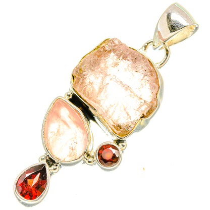 Rose Quartz Pendants handcrafted by Ana Silver Co - PD6863