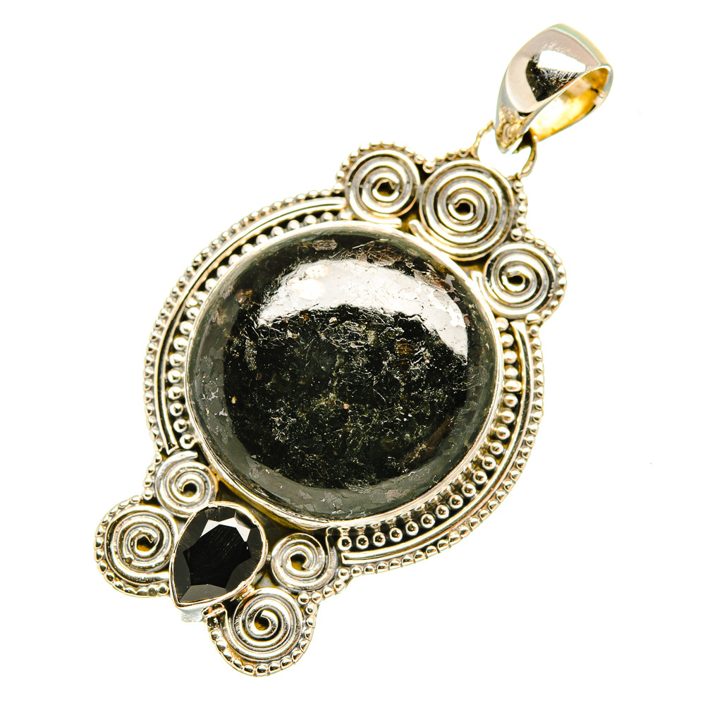 Astrophyllite, Black Onyx Pendants handcrafted by Ana Silver Co - PD6886