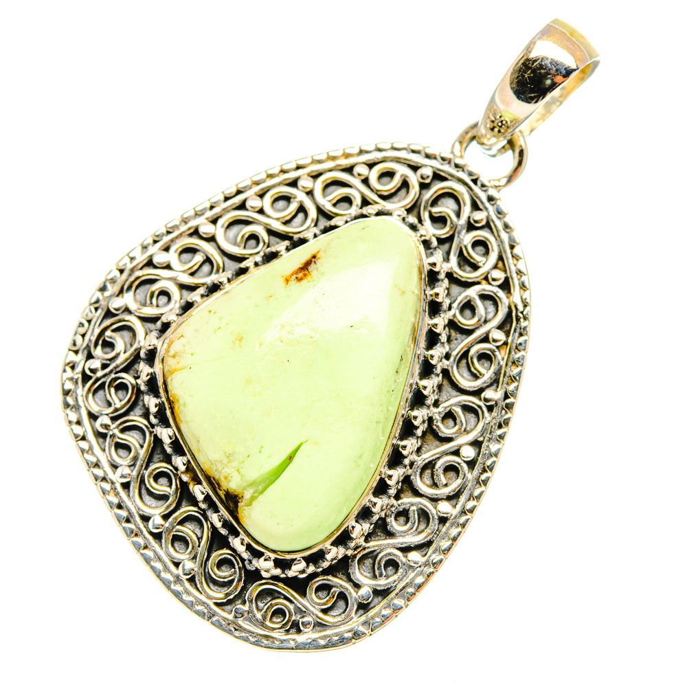 Lemon Chrysoprase Pendants handcrafted by Ana Silver Co - PD6900