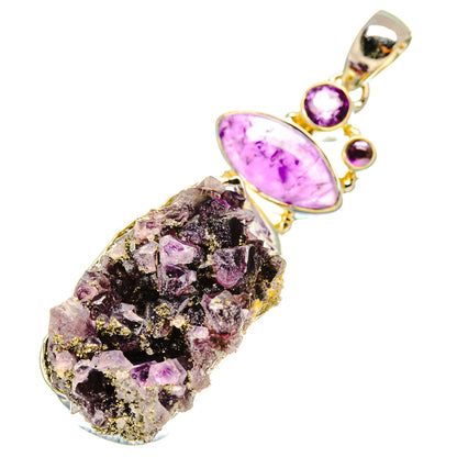 Amethyst Crystal Pendants handcrafted by Ana Silver Co - PD6902