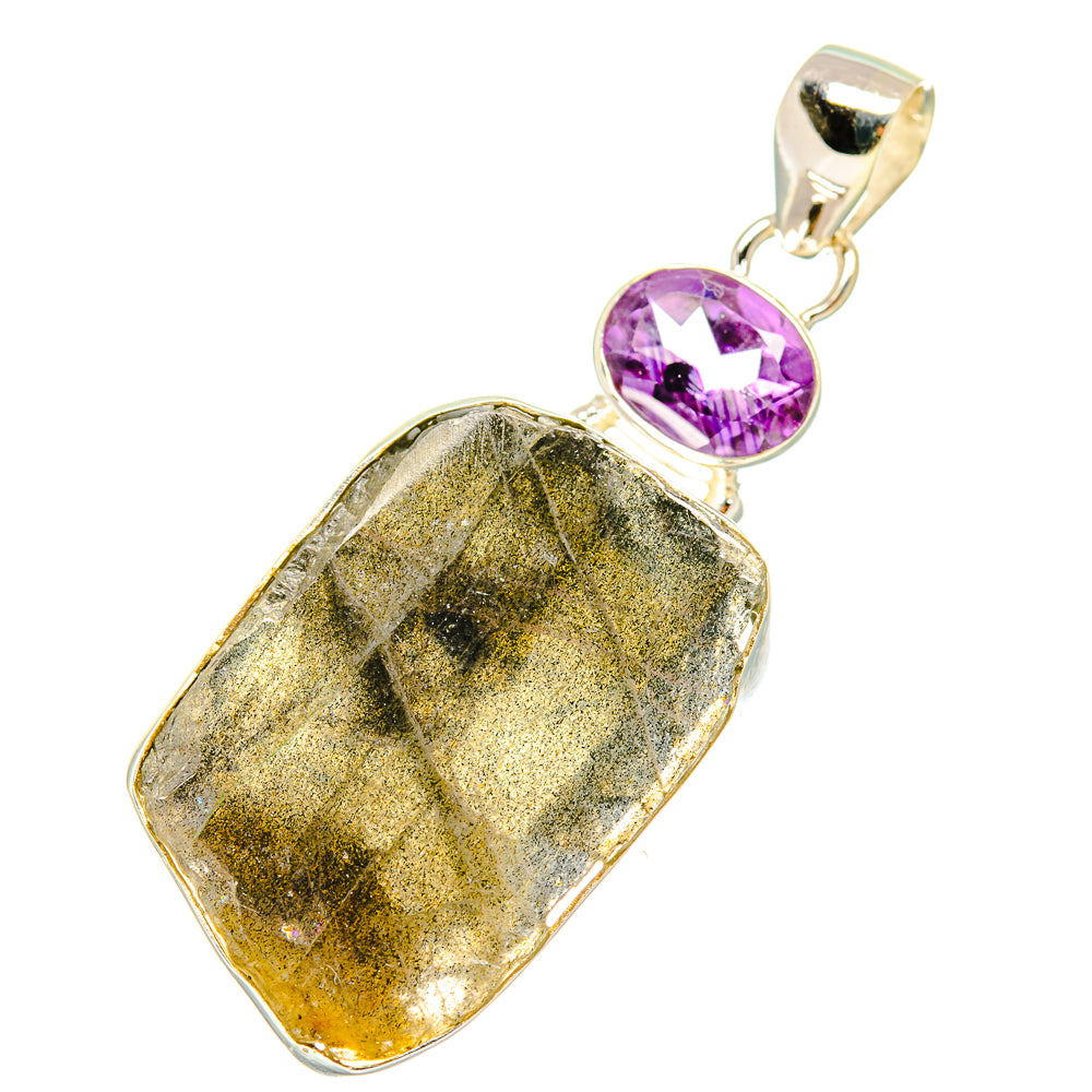 Labradorite, Amethyst Pendants handcrafted by Ana Silver Co - PD6904