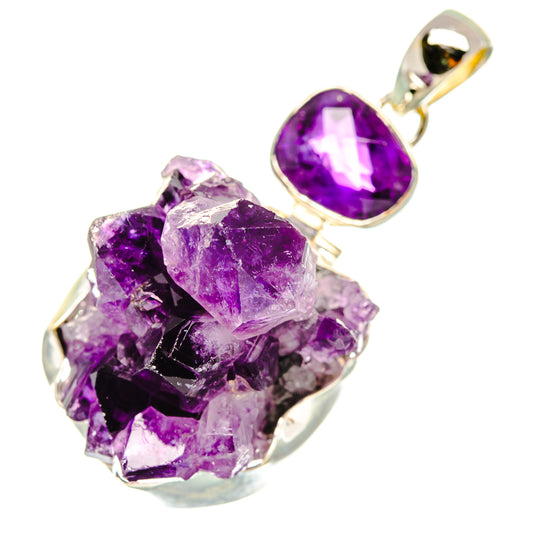 Amethyst Crystal Pendants handcrafted by Ana Silver Co - PD6922