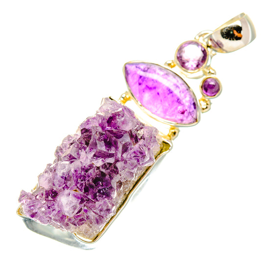 Amethyst Crystal Pendants handcrafted by Ana Silver Co - PD6923