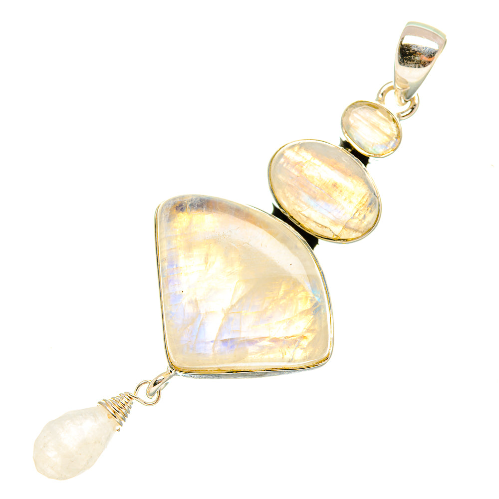 Rainbow Moonstone Pendants handcrafted by Ana Silver Co - PD6924